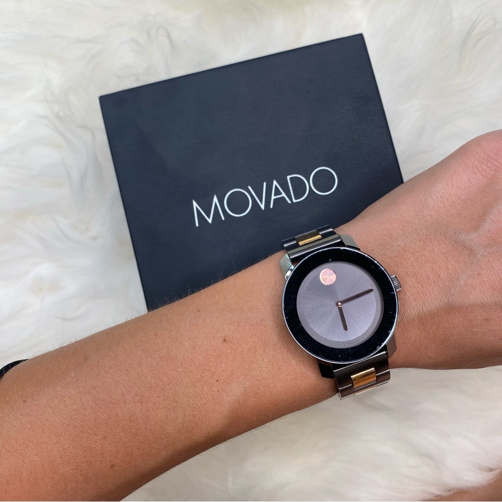 MOVADO Bold womens watch stainless steel. Designer watch